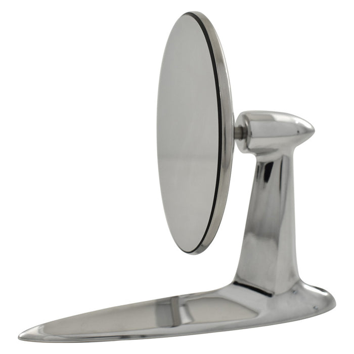 Stainless Steel Housing Chrome Zinc Base Universal Mirror 4-1/4" Round