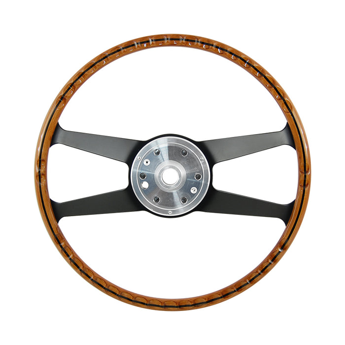 Classic 4 Spoke 390mm Wood Rim Steering Wheel suits Porsche 911/912 1965-73