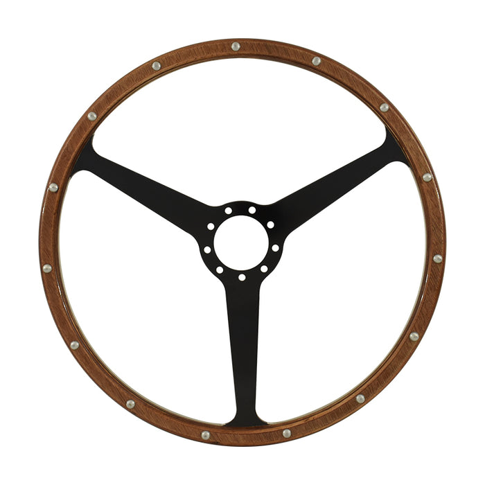 Classic 3 Spoke 16 Inch Wood Rim Steering Wheel suits Aston Martin DB2 DB3 DB4