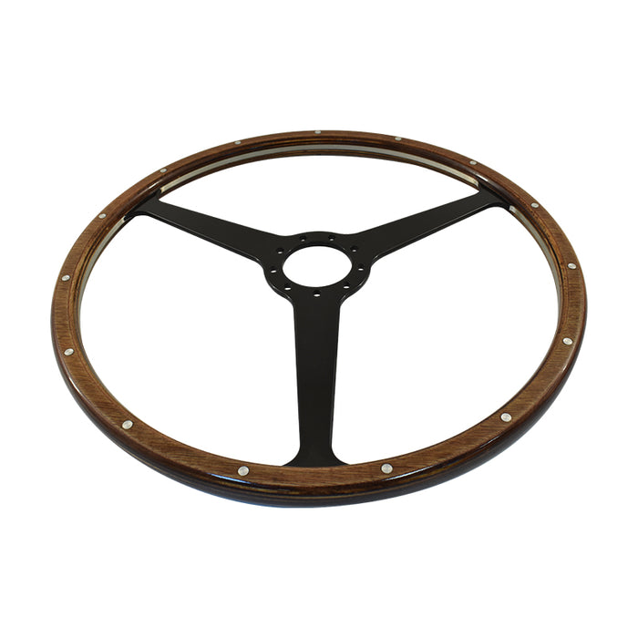 Classic 3 Spoke 16 Inch Wood Rim Steering Wheel suits Aston Martin DB2 DB3 DB4