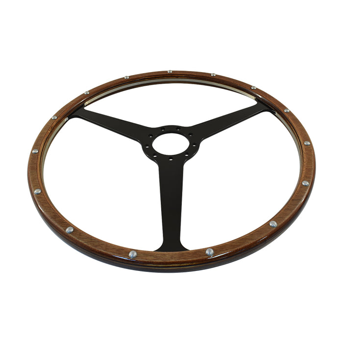 Classic 3 Spoke 16 Inch Wood Rim Steering Wheel suits Aston Martin DB2 DB3 DB4