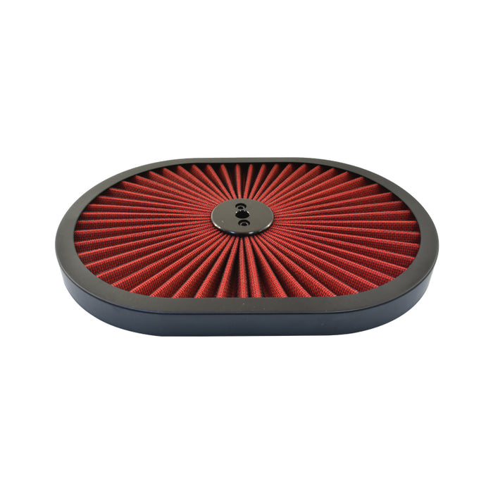 Cal Custom Extreme Air Cleaner Oval Top Element 11-3/8" Red Filter