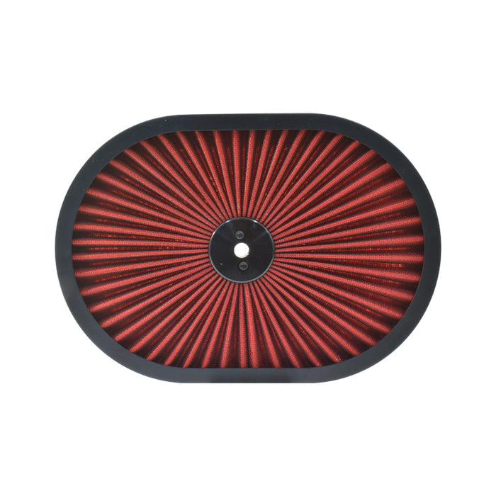 Cal Custom Extreme Air Cleaner Oval Top Element 11-3/8" Red Filter