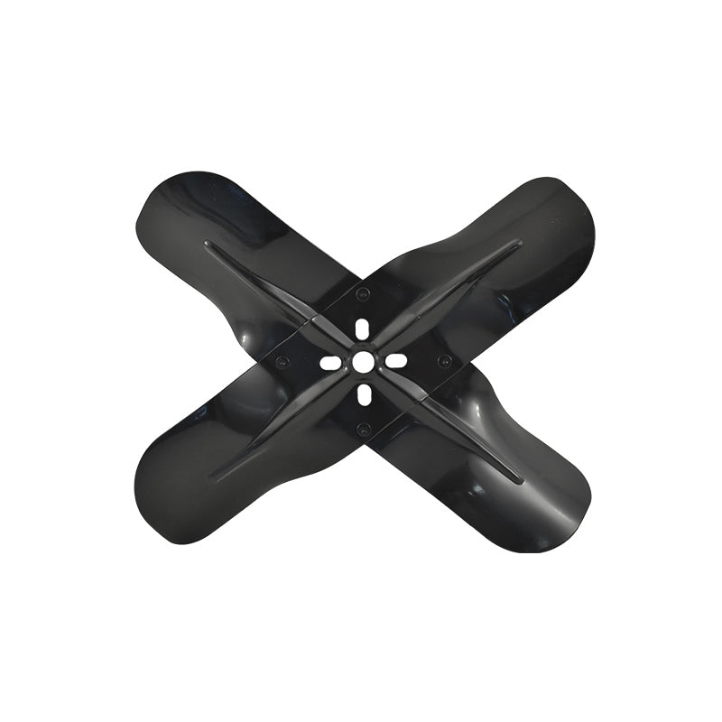 4 Blade 16 inch Racing Fan, Non-Flex, Steel, Black — Australian Auto
