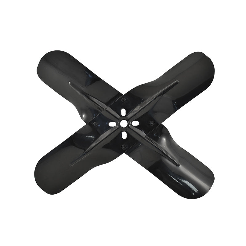 4 Blade 18 inch Racing Fan, Non-Flex, Steel, Black — Australian Auto