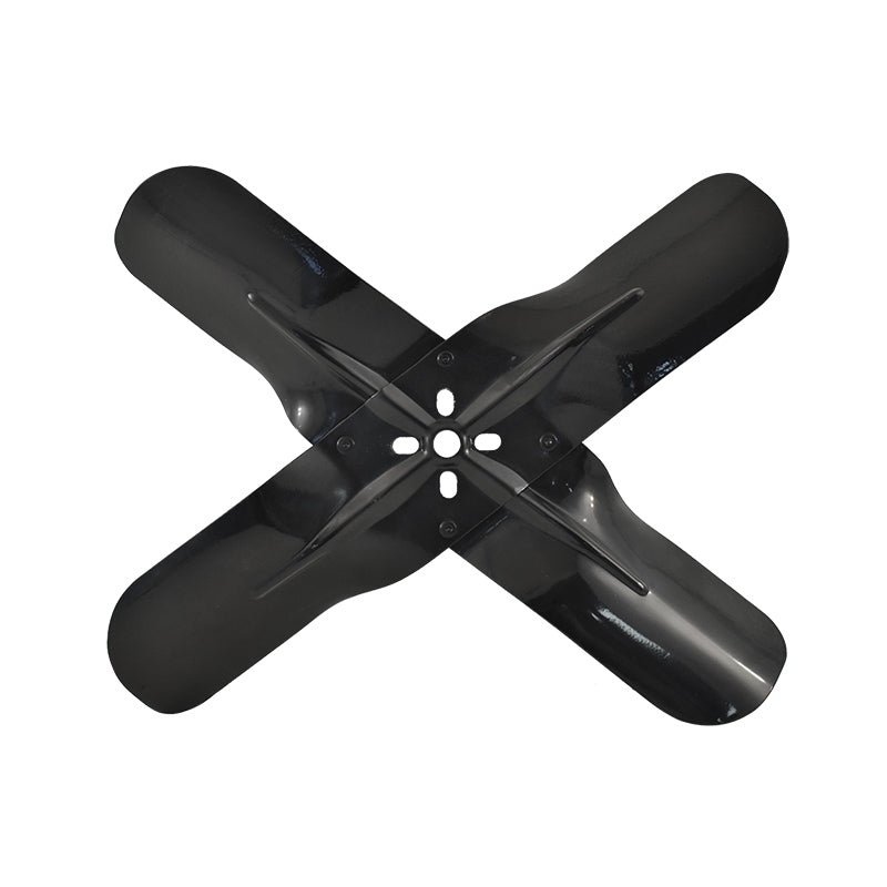 4 Blade 19 inch Racing Fan, NonFlex, Steel, Black Australian Auto