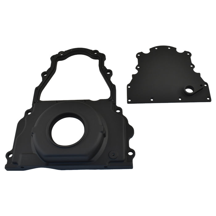 GM LS1 LS2 LS3 Timing Cover W/Cam Sensor Hole - Black Aluminium, Holden, Chev