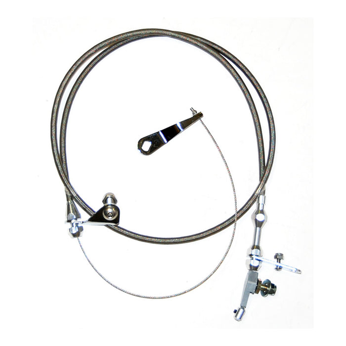 Ford C-6 Braided Stainless Steel Flexible Kickdown Cable Kit