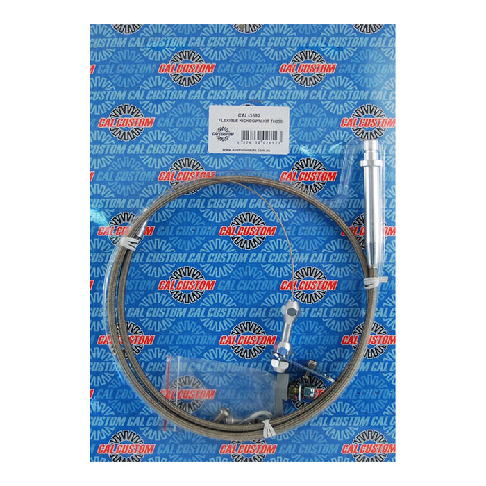 GM Th350/400 Braided Stainless Steel Flexible Kickdown Cable Kit