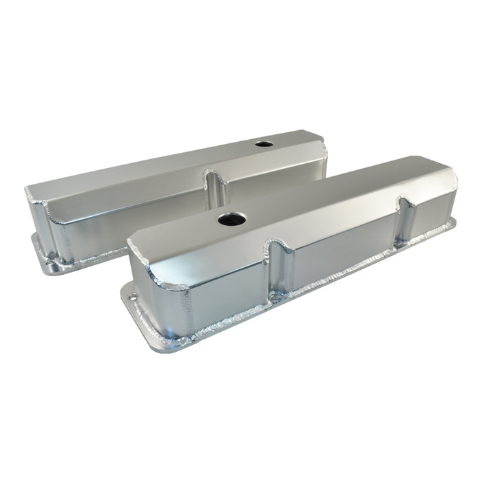 Fabricated Aluminium Ford FE 390 427 428 Flat Top Valve Covers, Short Bolt Style