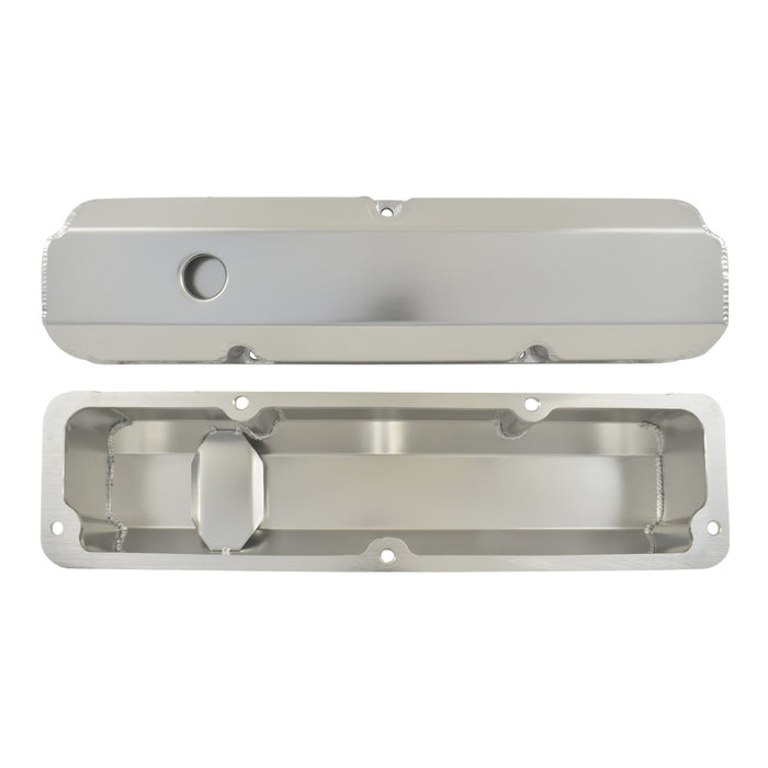 Fabricated Aluminium Ford FE 390 427 428 Flat Top Valve Covers, Short Bolt Style