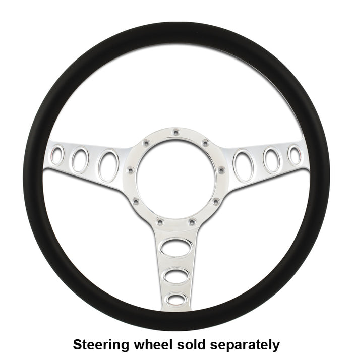 Cal Custom 15.5" Black Leather Half Wrap Replacement for Steering Wheel