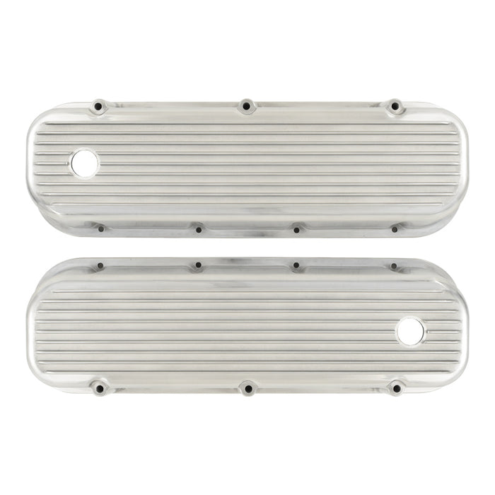 Big Block Chev Polished Finned Aluminium Valve Covers Tall 396 427 454 502