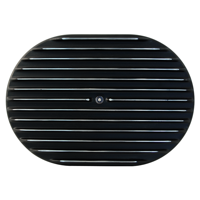Oval Air Cleaner Kit Full Finned Black Australian Auto
