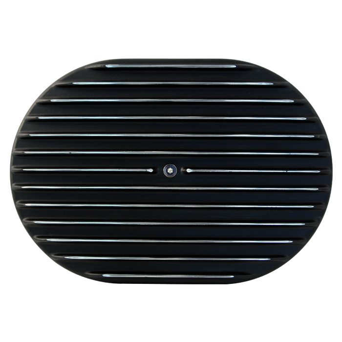 Oval Air Cleaner Kit Full Finned Black