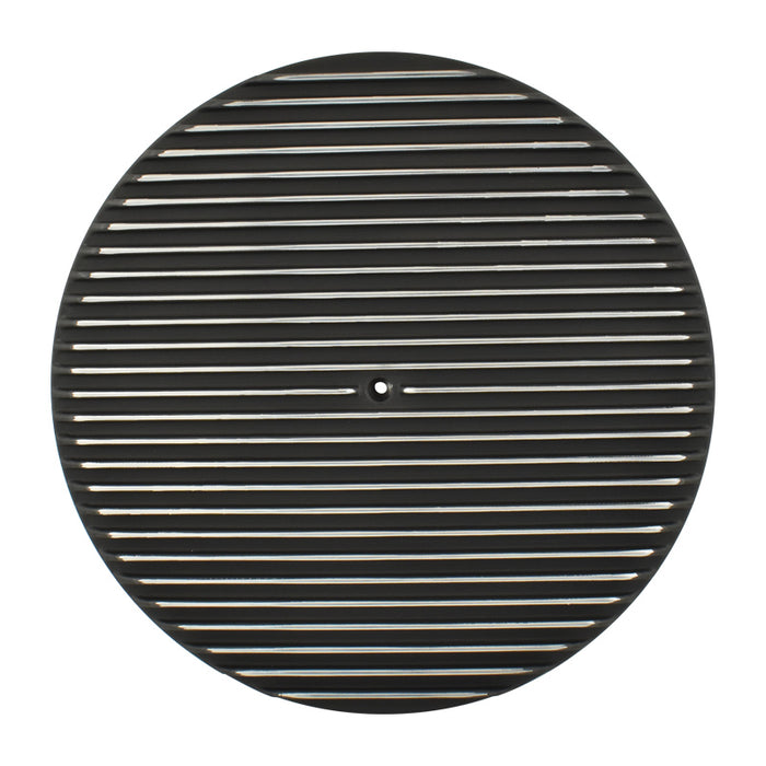 14" Round Air Cleaner Top Full Finned Black