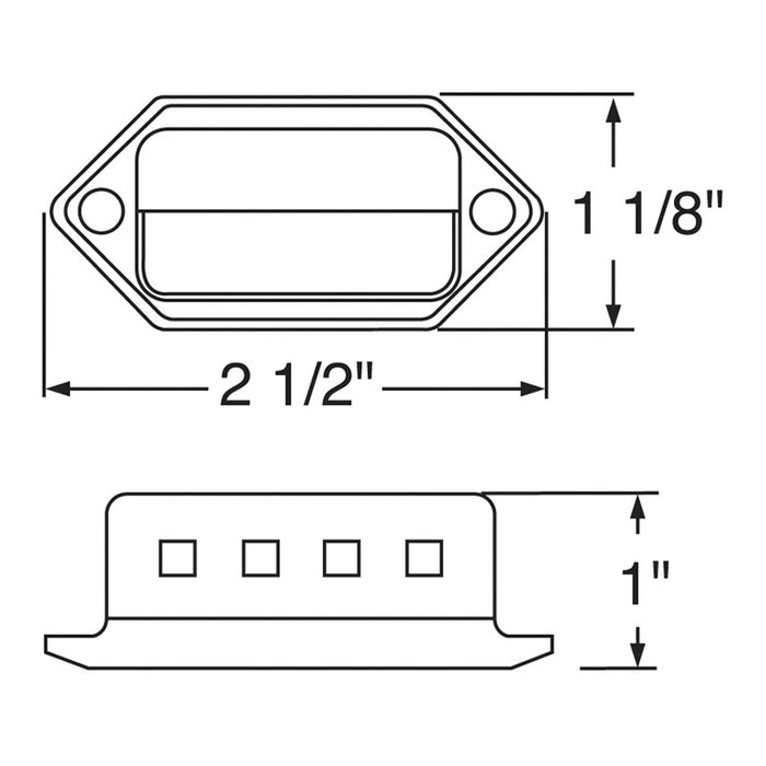 Chrome 4 LED Utility, License/Number Plate Light