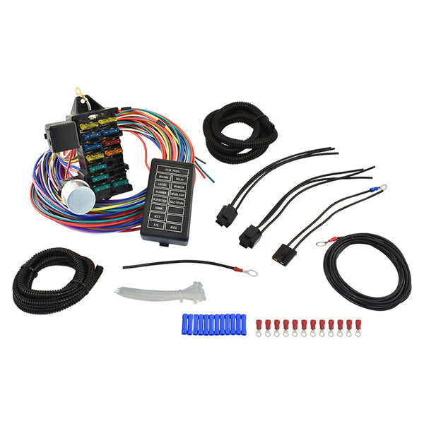 Universal 12 Circuit Wiring Harness - Australian Auto