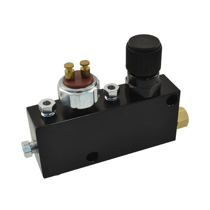 Adjustable Brake Proportioning Valve & Distribution Block w/Switch Blk