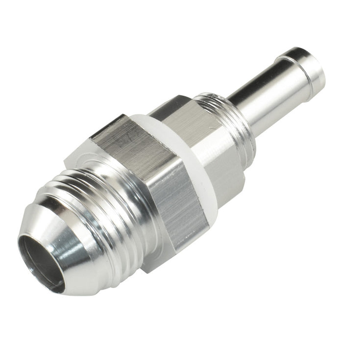 -8AN Male Flare Bulkhead to 5/16" Hose Barb Fuel Tank Fitting Aluminium