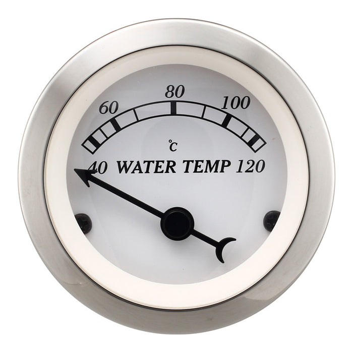 Depo Racing Classic Series Water Temp Gauge 52mm White Face, DP52-WT