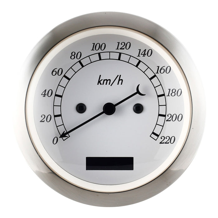 Depo Racing Classic Series Speedometer Gauge 85mm White Face, DP85-ESP