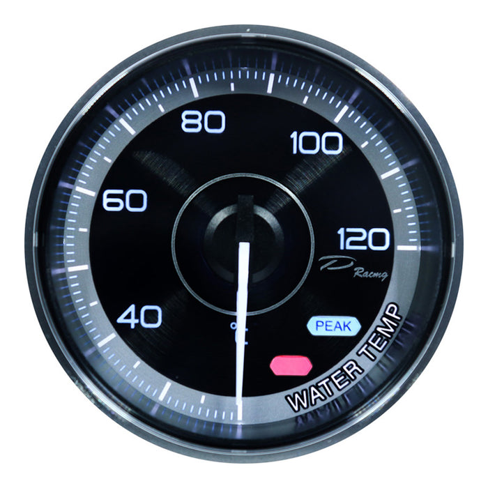 Depo Racing FS Series Water Temperature °C Gauge 60mm, Peak/Warning, FS6037B-WP