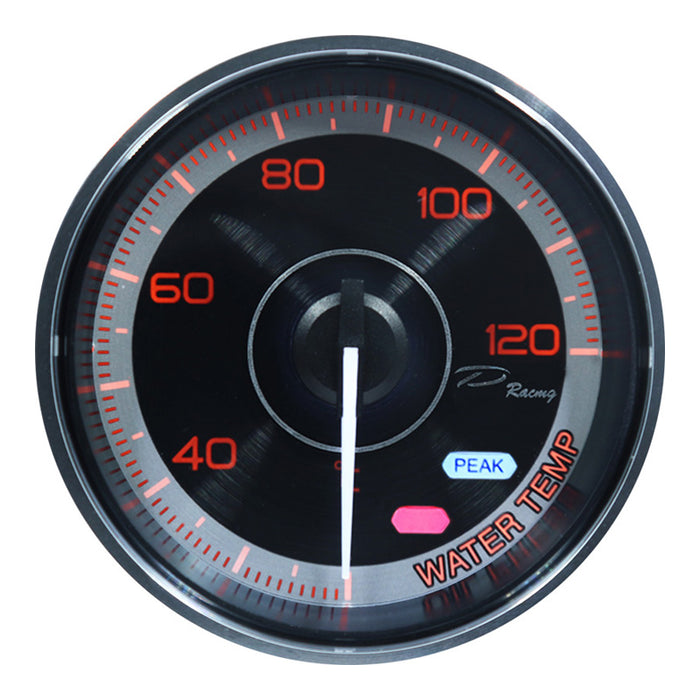 Depo Racing FS Series Water Temperature °C Gauge 60mm, Peak/Warning, FS6037B-WP