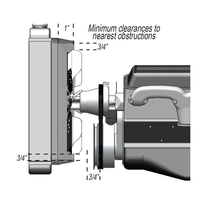 Derale 1-3/4" Aluminum Belt Fan Spacer 31518