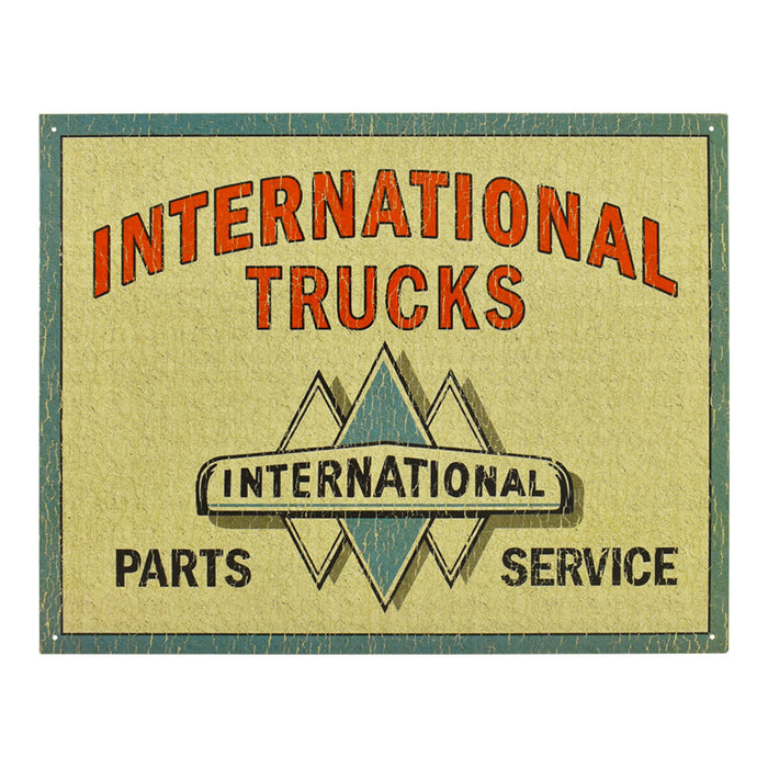 International Trucks - P & S - Large Metal Sign 31.7cm x 40.6cm