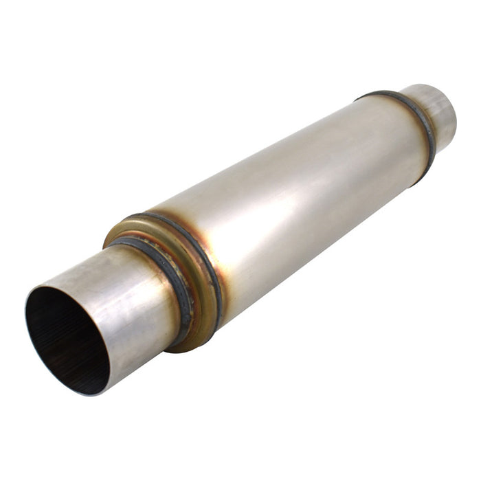 409 Stainless Steel Round Muffler, 3" In/Out, 4" Body Diameter 20" Overall