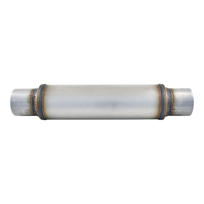 409 Stainless Steel Round Muffler, 3" In/Out, 4" Body Diameter 20" Overall