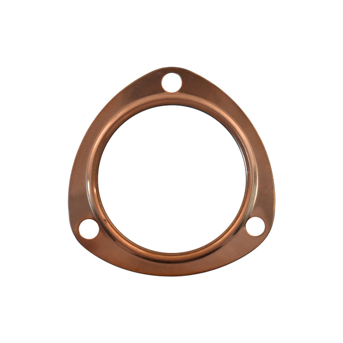 Embossed Copper Exhaust Collector Gaskets 3" ID, 3 Bolt Type Flange