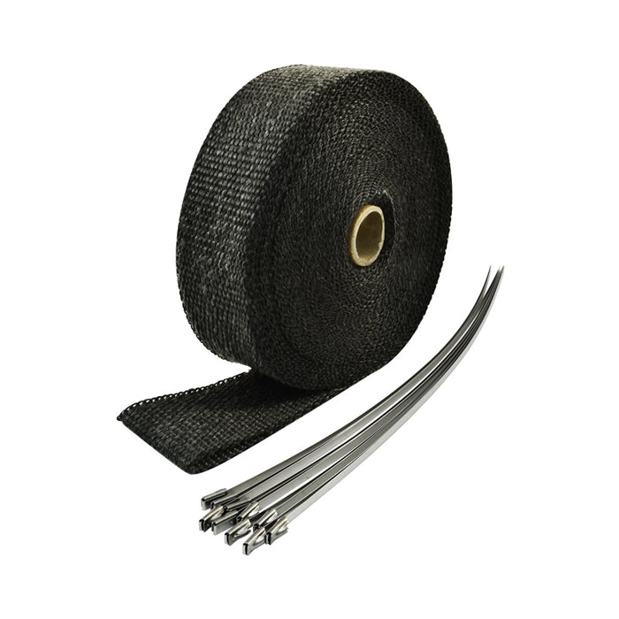 Cal Custom Heat Solutions Black Fibreglass 1200°F Exhaust Insulating Wrap 2" x 50 Foot