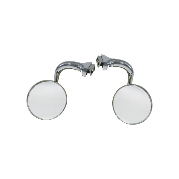 Chrome Classic 3" Round Peep Mirror, Pair