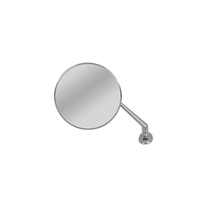 Stainless Steel 4" Round Lucas Style Wing Mirror, Fits Left or Right