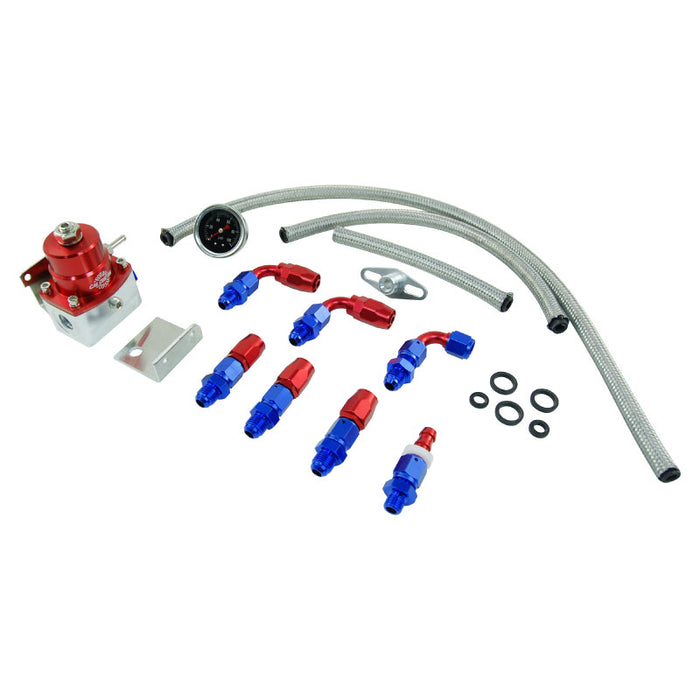 Cal Custom Fuel Pressure Regulator Kit Red & Silver