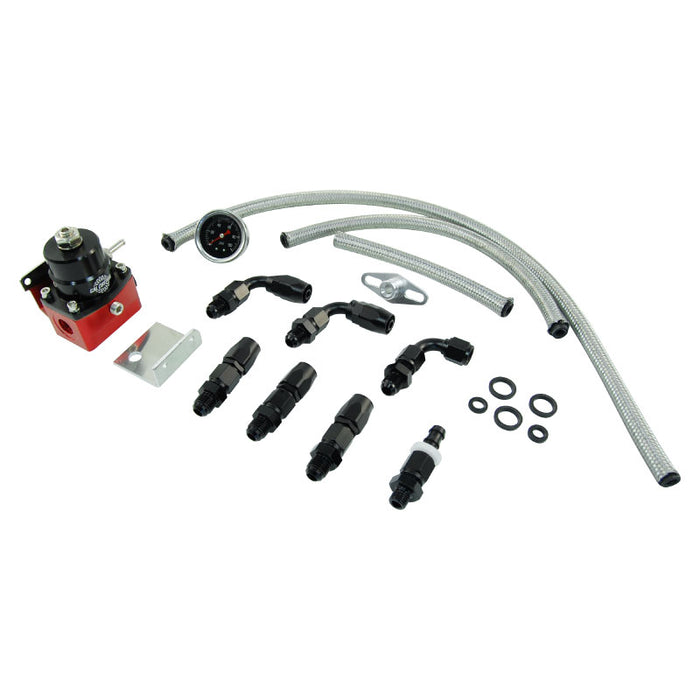 Cal Custom Fuel Pressure Regulator Kit Black & Red