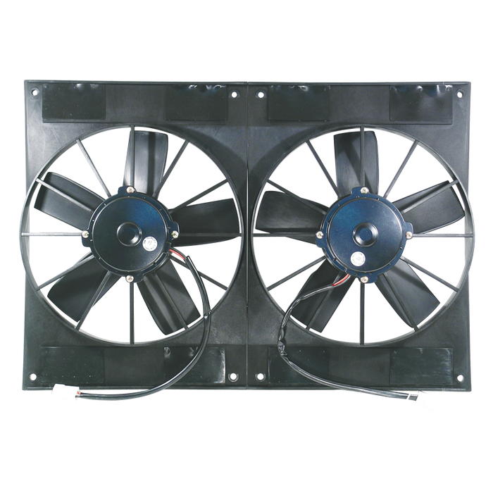 Cal Custom Dual 11" High Output Electric Universal Puller Fan 2800CFM 12Volt