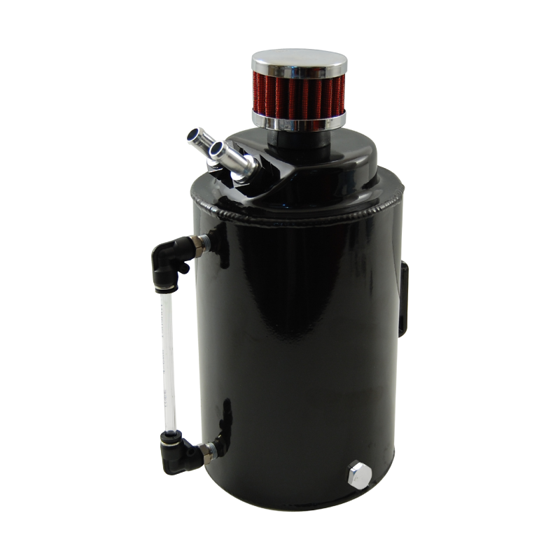 Cal Custom Round Oil Catch Tank 2L Black Australian Auto