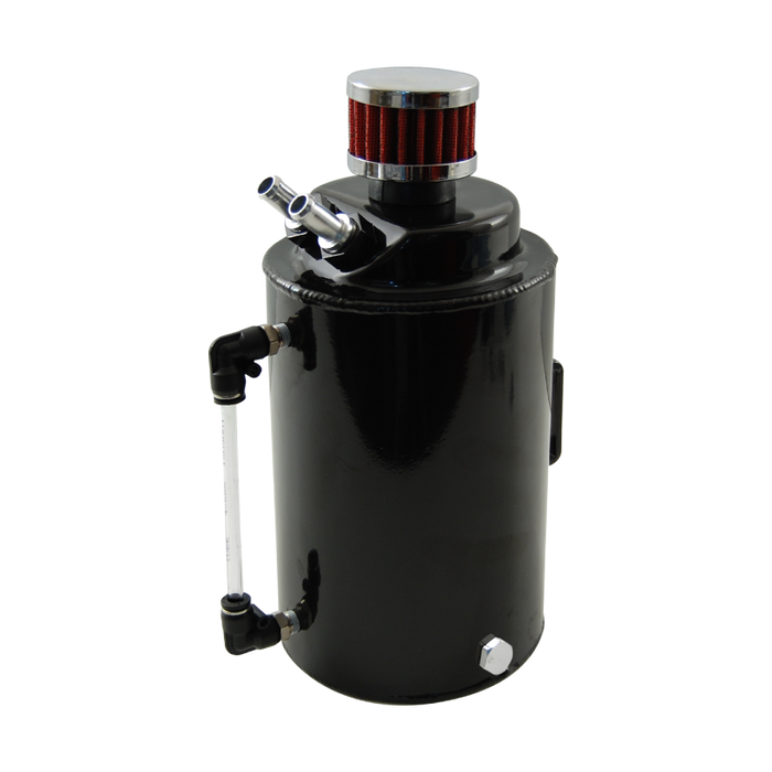 Cal Custom Round Oil Catch Tank 2L Black