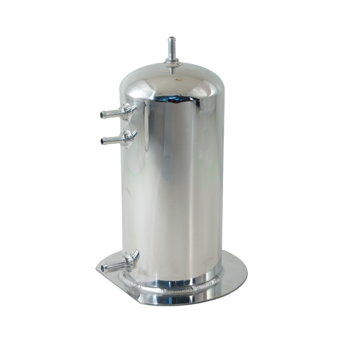 Cal Custom 2.5 Litre Surge Tank w/ Barb Fittings Polished Aluminium