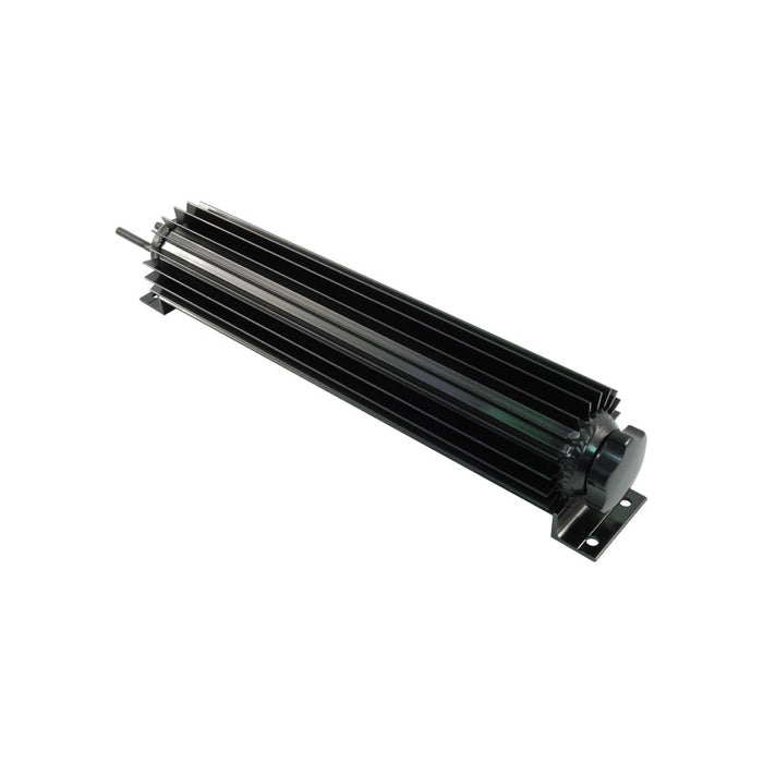 2" X 13" Radiator Overflow Tank Black Finned Aluminium