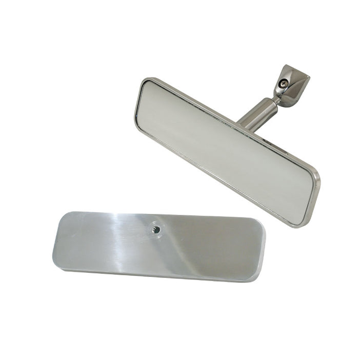 Rectangular Rear View Interior Mirror Smooth Design Polished Aluminium