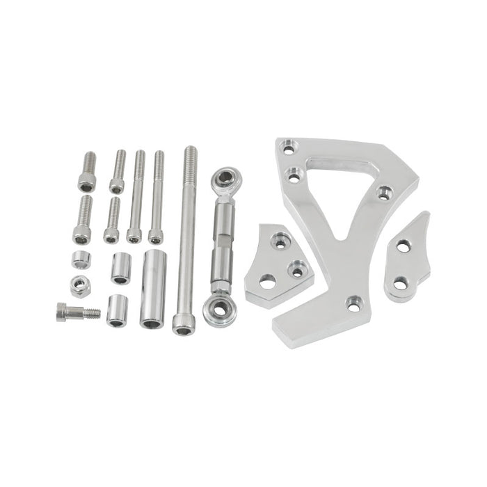 Cal Custom Polished Aluminium Ford Cleveland 302 351 Alternator Bracket, Driver's Side