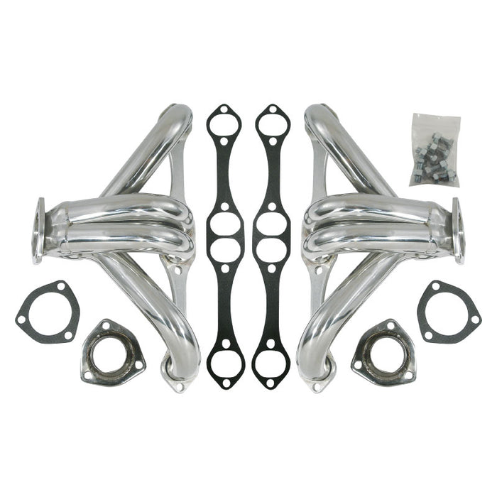 Small Block Chevy Stainless Steel Hugger Headers SBC Street Hot Rat Rod