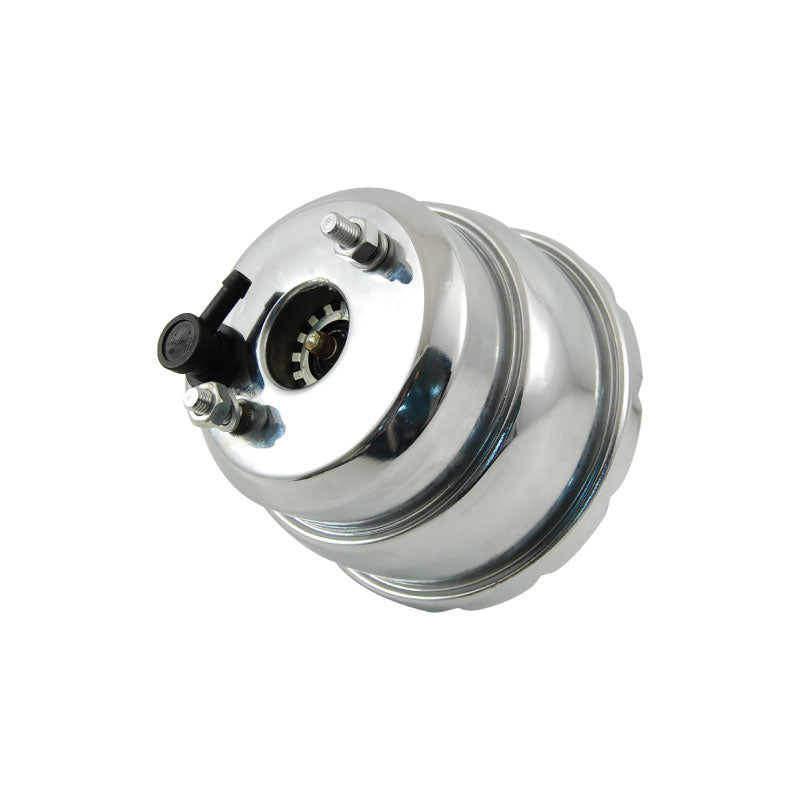 Chrome 7 Dual Diaphragm Brake Booster & Aluminum Master Cylinder 1 Bore 4 Port