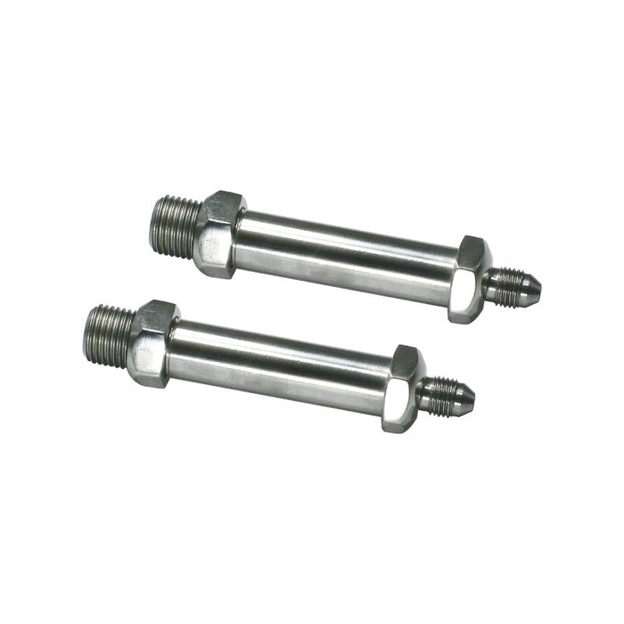 Cal Custom 2" Polished Stainless Steel Thru-Frame Brake Fittings 1 Pair, Suits Hot Rod, Street Rod