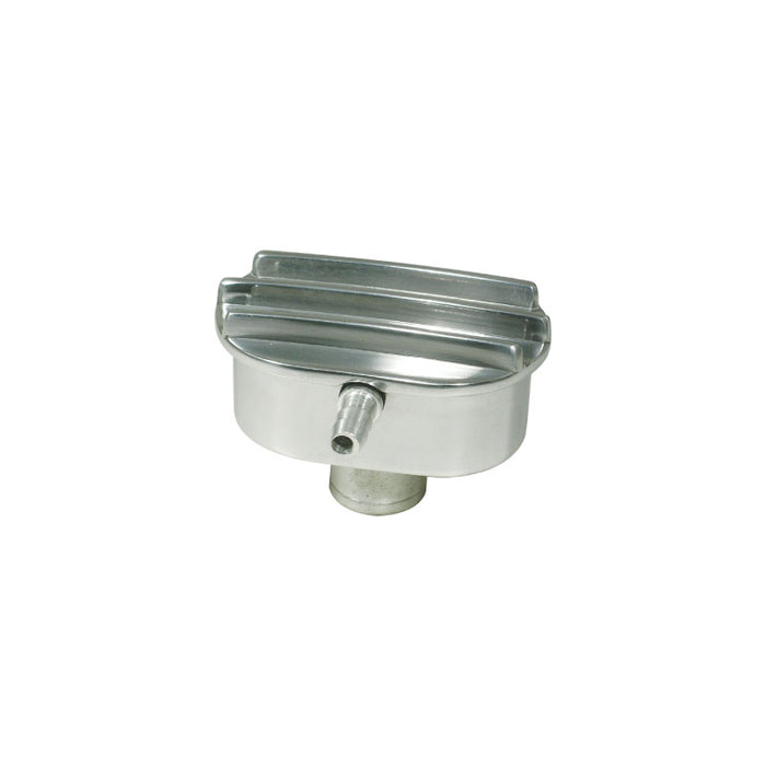 Nostalgic Finned Polished Aluminium Push-In Breather Cap With PCV