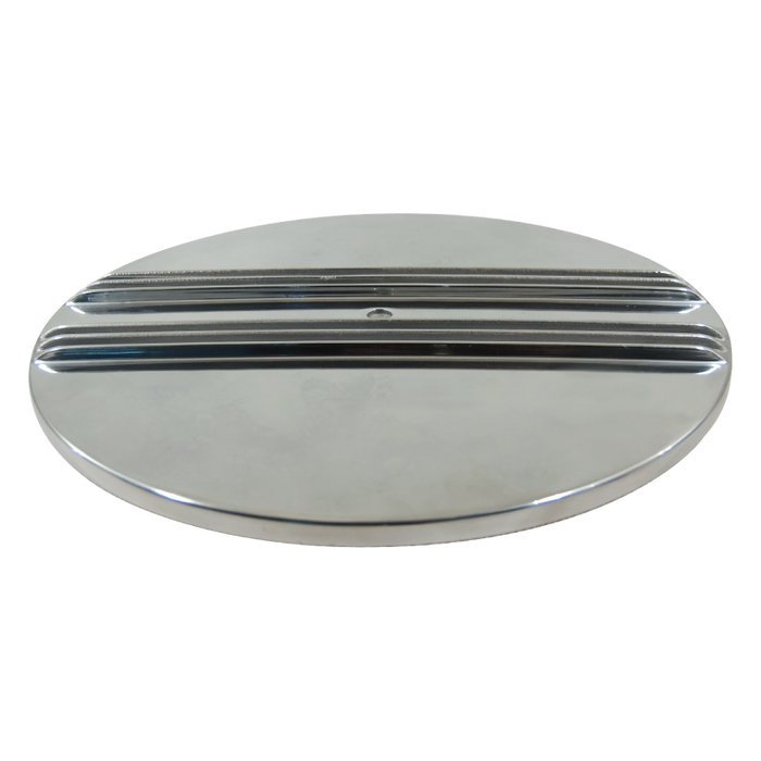 Cal Custom 14" Round Air Cleaner Top Finned Polished